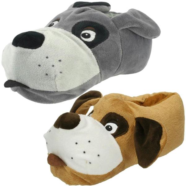 Spot On Unisex Junior Spot On Flat Novelty Dog Slippers X2073