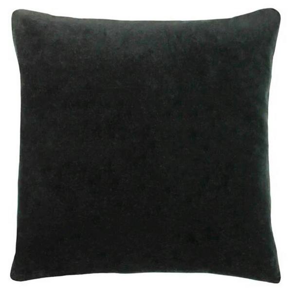 Furn Solo Velvet Square Cushion Cover - Black - 