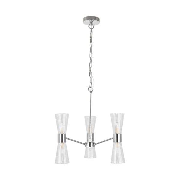 Pagazzi Lighting HERRERA 6 LIGHT POLISHED CHROME PENDANT CEILING LIGHT