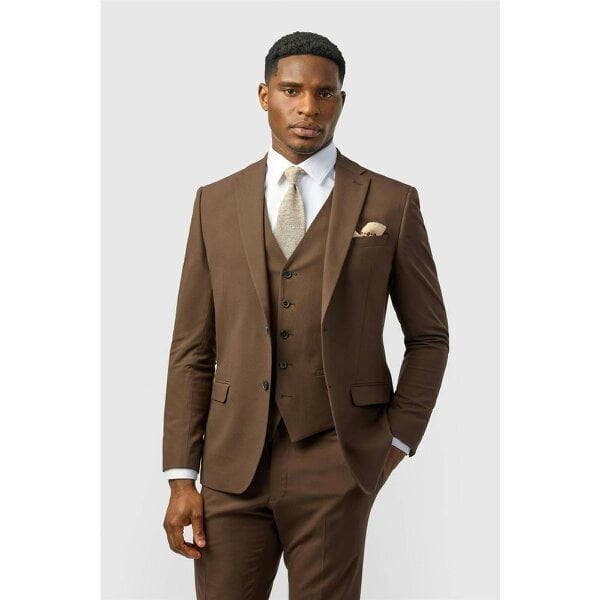 Limehaus Slim Fit Brown Jacket