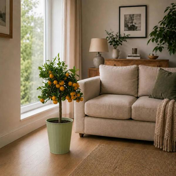 5L Calamondin Tree – Indoor & Outdoor Citrus in Decorative Pot Plants By Post