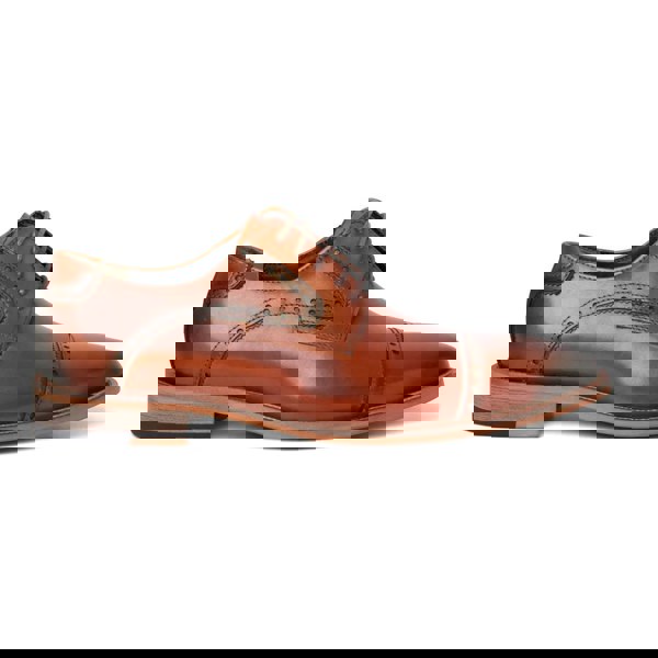 Justin Reess Jenson - Men's Brown Leather Lace Up Oxford Shoes