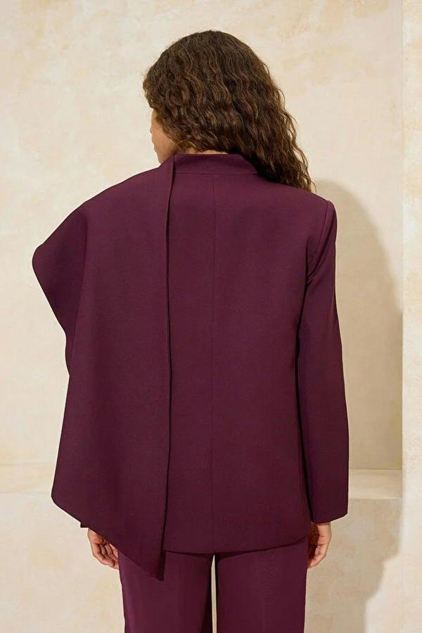WOVCOR Shawl Collar Regular Fit Woven Lined Padded Blazer Jacket