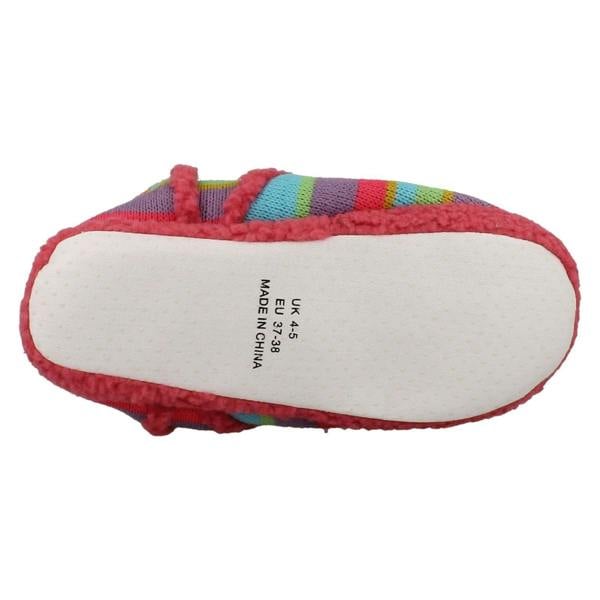 Spot On Girls Spot On Flat Pom Pom Detail Bootee Slipper