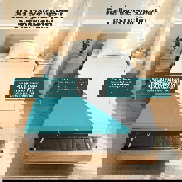 Lavio 4 Inch Memory Foam Mattress Topper Cooling Small Double Pressure Relief