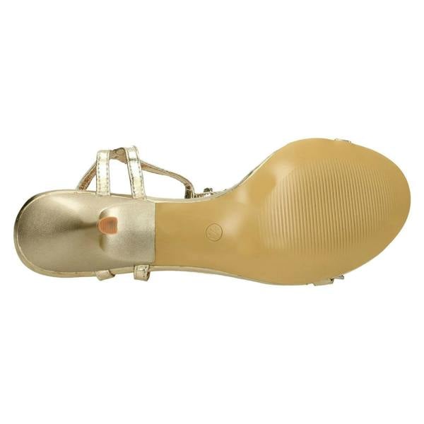 Spot On Ladies Spot On Diamante Strappy Heeled Sandals