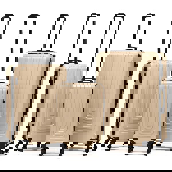 Flight Knight Set of 3 Hard Shell Suitcases Carry On Cabin & Check in Hold Luggage