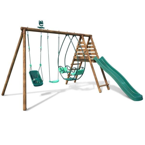 Soulet Colza Wooden Swing Set with Slide