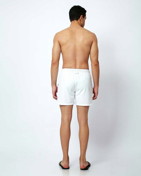 Randy Cow White - Swim Shorts with Waterproof Pocket