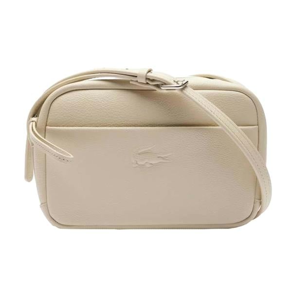 Lacoste Womens/Ladies City Court Logo Grain Leather Shoulder Bag - White - 