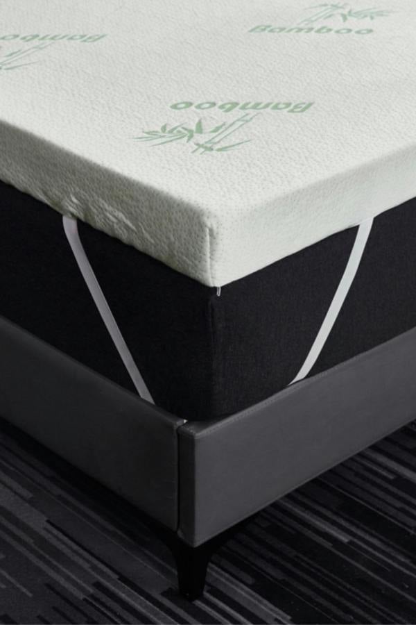 Ezysleep Super Soft Bamboo Memory Foam Mattress Topper 1 Inch