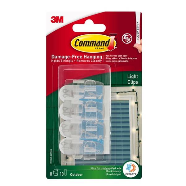 Command Lights Outdoor Light Clips - Clear - 