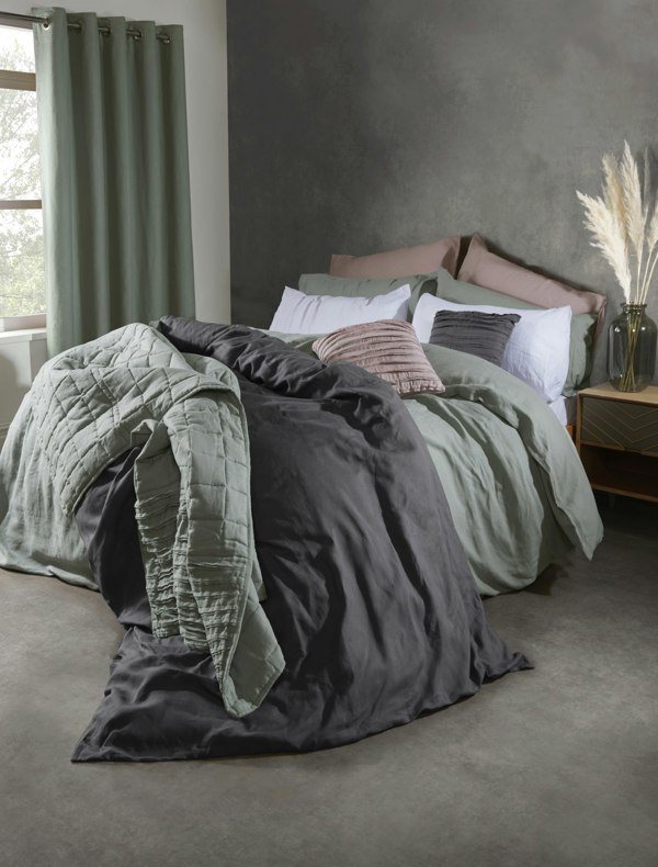 Lazy Linen Duvet Cover - Charcoal