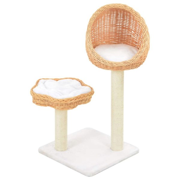Berkfield Cat Tree with Sisal Scratching Post Natural Willow Wood