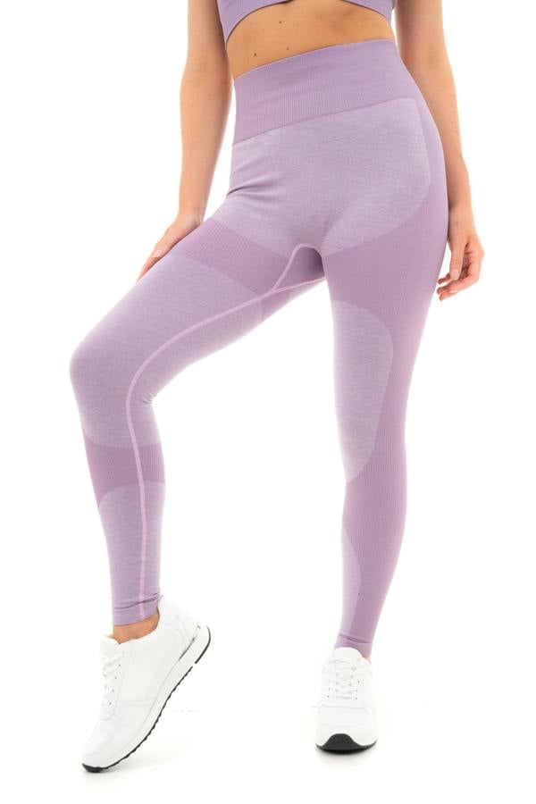 Smart Living Women's Seamless Ribbed Marl Leggings - Plum