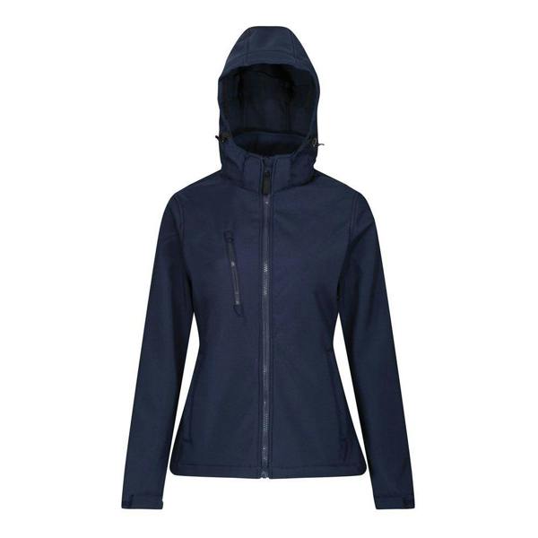 Regatta Womens/Ladies Venturer Hooded Soft Shell Jacket - Navy