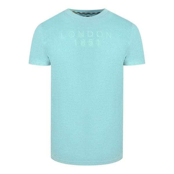 Aquascutum London 1851 Tape Logo T-Shirt - Sky Blue