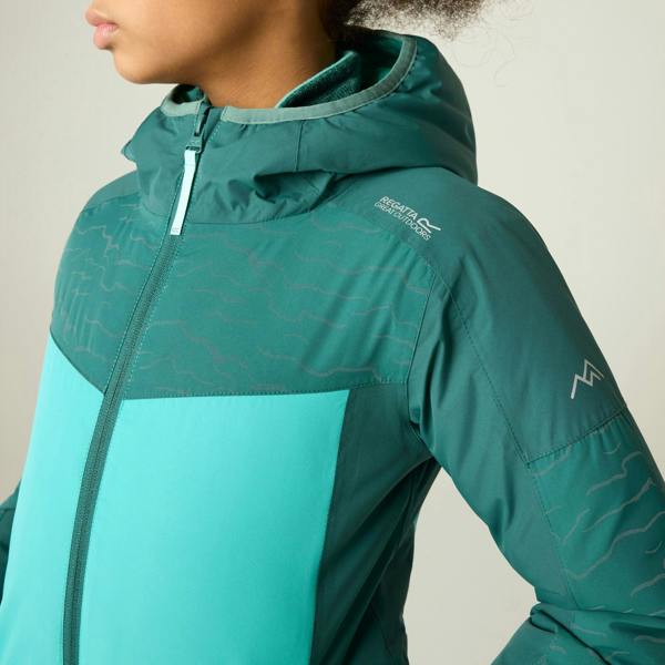 Regatta Childrens/Kids Illuma Reflective Waterproof Insulated Jacket - Mediterranea/Turquoise - 