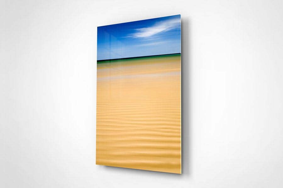 beach wall art print printed on acrylic glass mount