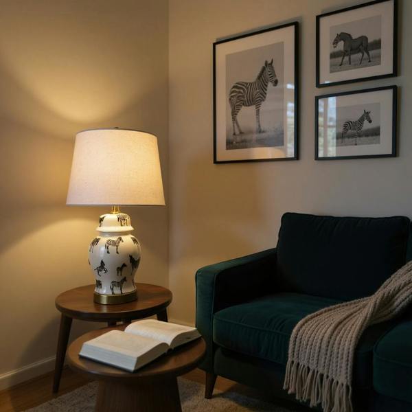 41CM LAMP AND SHADE