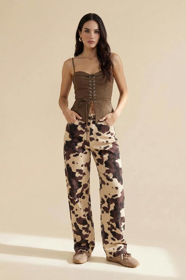 Urban Bliss Cow Print Jeans