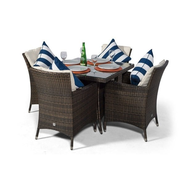 Giardino Savannah Square 4 Seater Rattan Patio Dining Set