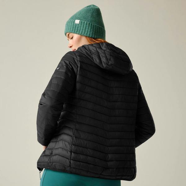 Regatta Womens/Ladies Lighthouse Lightweight Padded Jacket - Black/Water Ballet - 