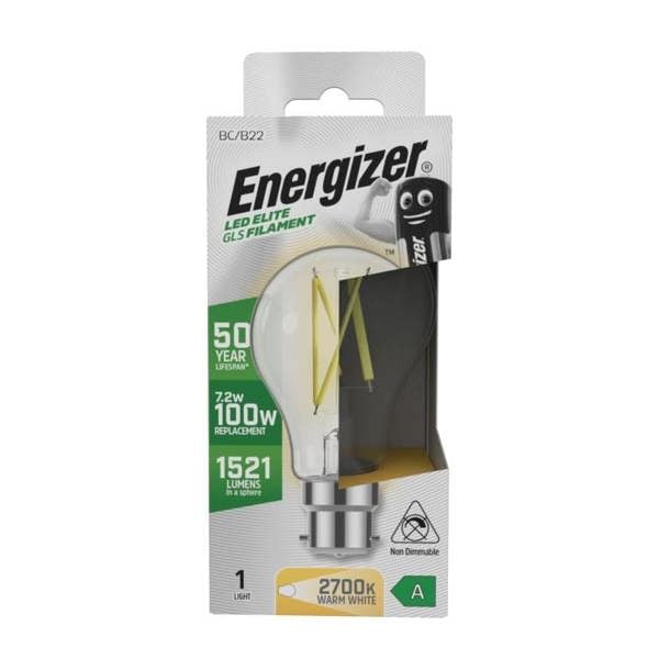 Energizer BC / B22 LED GLS Bulb - White - 