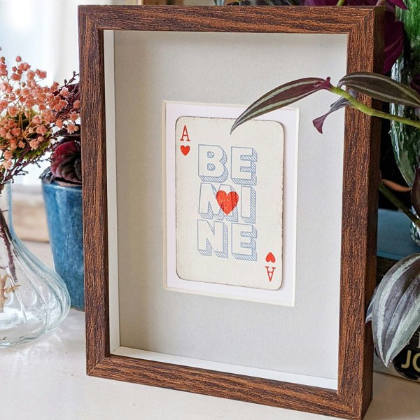 Hands & Hearts Be mine playing card print