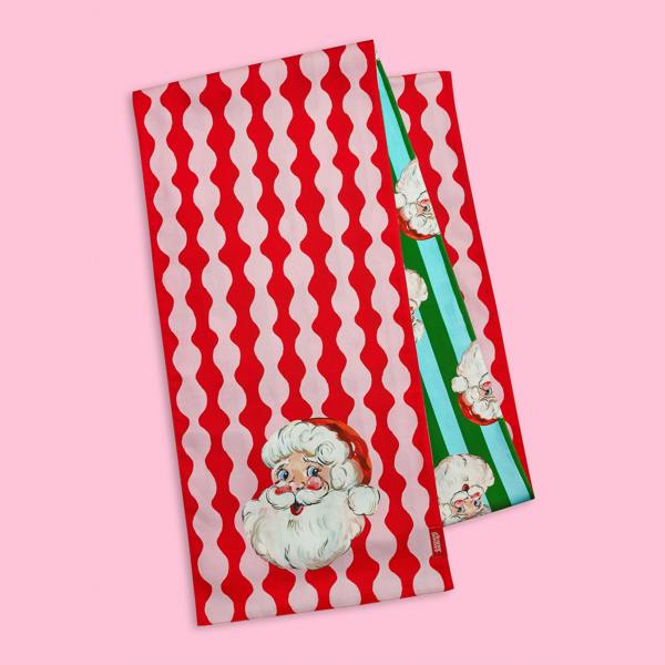 Eleanor Bowmer Santa Cotton Reversible Dining Table Runner Bright