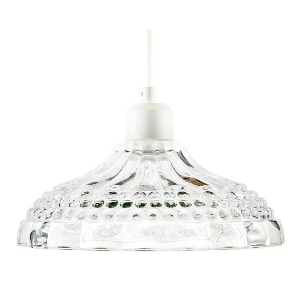 Modern Clear Textured Glass Dome Pendant Light Shade with Bubble Decor Image 5
