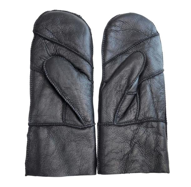 Infinity Leather Womens Genuine Real Sheepskin Leather Mittens Warm Gloves