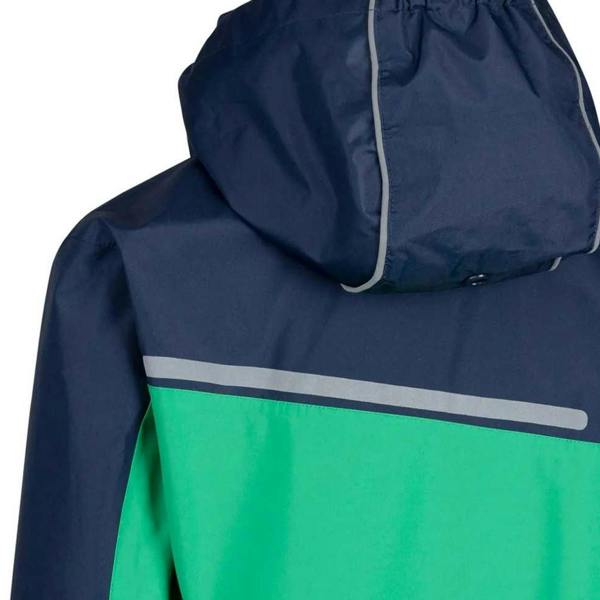 Trespass Boys Submerged Waterproof Jacket - Clover/Navy - 