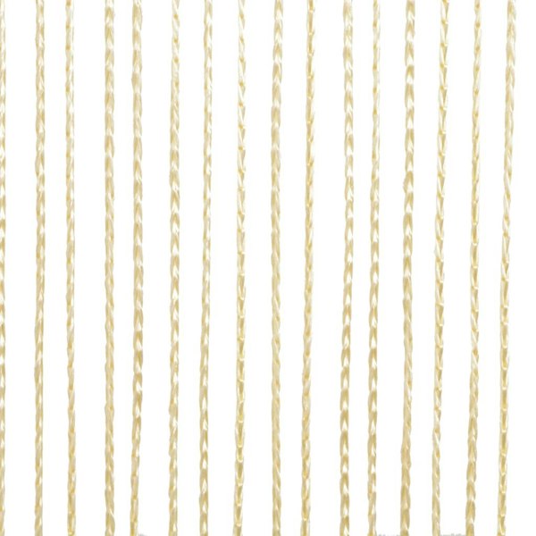 Berkfield String Curtains 2 pcs 100x250 cm Cream