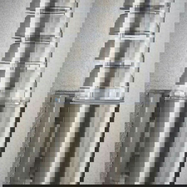 IP44 Outdoor Wall Lamp Stainless Steel Staggered Light Modern Clear Porch Round Loops