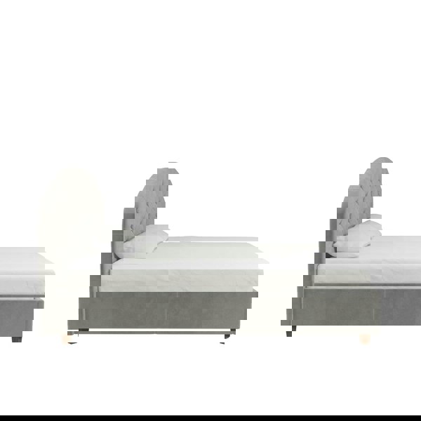 Dorel Home Aspen Upholstered Bed Velvet Lgrey - Double