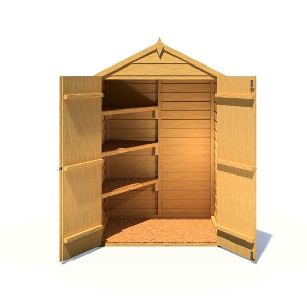 Shire Overlap Double Door 4x3 with Shelves Storage Shed - Best Shed