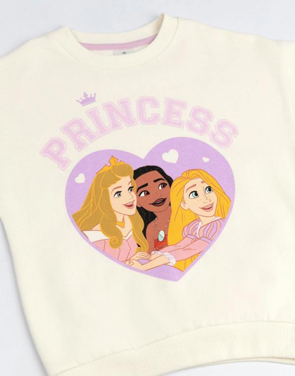Vanilla Underground Disney Girls Pink Princess Sweatshirt and Joggers Set