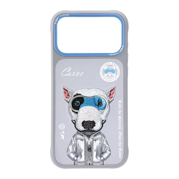 Nimmy Friends Nimmy Cool & Cute 2.0 Terrier Dog Case with MagSafe for iPhone 17 Pro Max 6.9" Grey Blue - N-KMLL-IP17-PRO-MAX-019-A