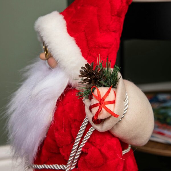 Samuel Alexander 45cm Red Standing Large Papa Noel Santa Claus Indoor Decoration