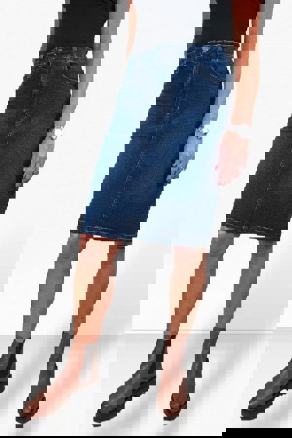 Paulo Due Women's Knee Length Denim Skirt