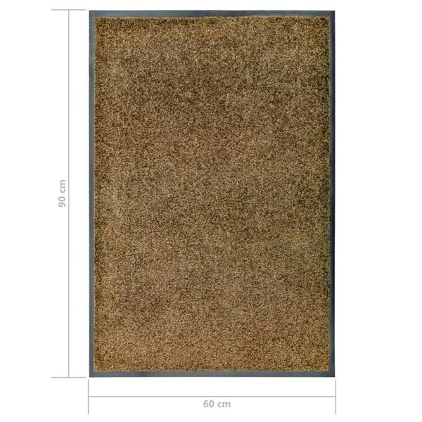 Berkfield Doormat Washable Brown 60x90 cm