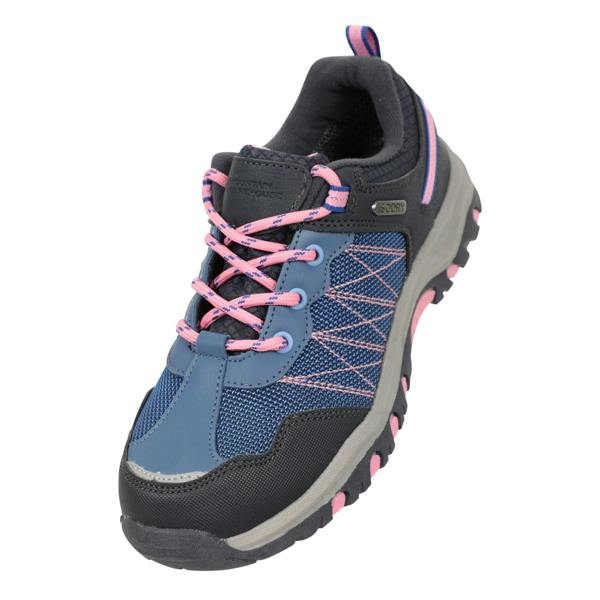Mountain Warehouse Childrens/Kids Stampede Waterproof Suede Walking Shoes - Lilac - 