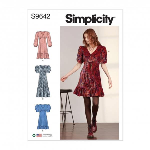 Simplicity Sewing Pattern 9642, Dresses for Women, D5 (4-6-8-10-12) - Intermediate