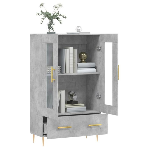 Berkfield Highboard Concrete Grey 69.5x31x115 cm Engineered Wood