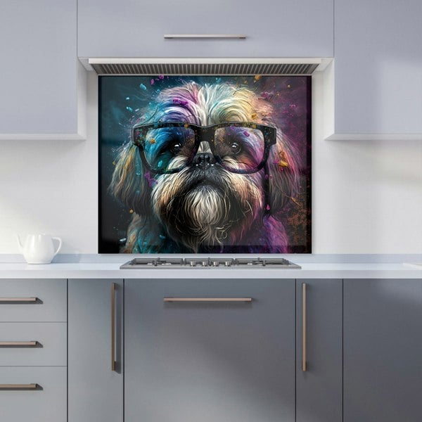 Warren Reed - Designer Lharsa Apso Dog Face Splashart Kitchen Splashback