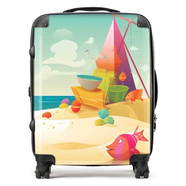 Warren Reed Fish On A Beach Holiday Suitcase