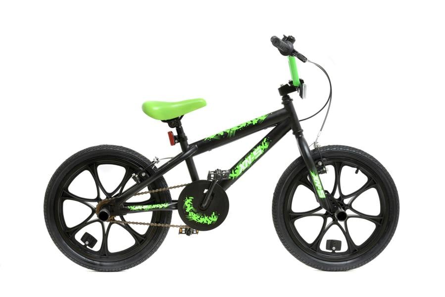 XN-5-18 BMX Bike, Boys Kids Freestyle BMX - 18" MAG Wheel Black/Green