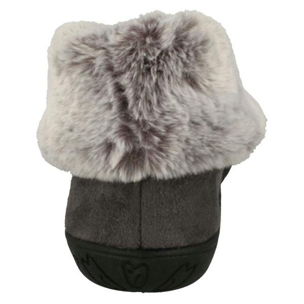 Padders Ladies Padders Faux Fur Cuffed Slippers Esme