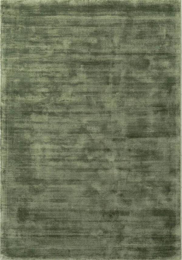 Green textured rug with abstract pattern